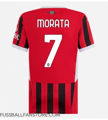 AC Milan Alvaro Morata #7 Replik Heimtrikot Damen 2024-25 Kurzarm